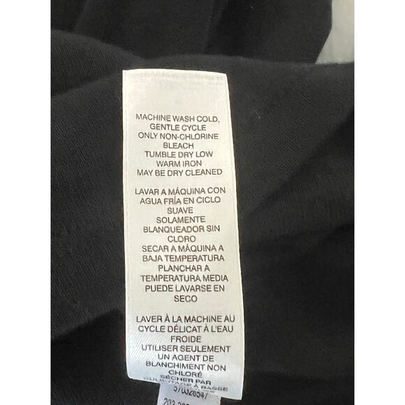 By Chico’s 1 Black Cotton Knit Top Woman Size 8 Minimalist Tee Shirt Basic - Picture 8 of 8